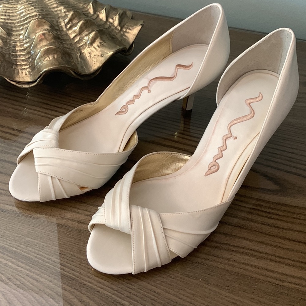 Nina Culver Ivory Luster Heels